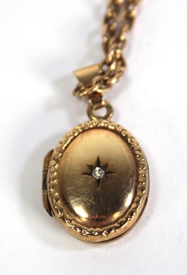 Lot 746 - A 15ct yellow gold chainlink necklace...