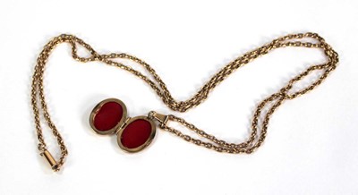 Lot 746 - A 15ct yellow gold chainlink necklace...