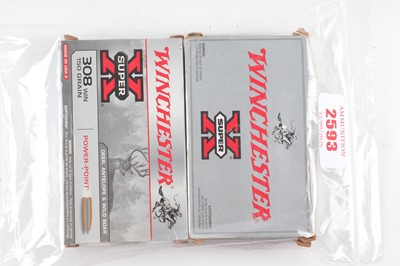 Lot 2593 - (S1) 40 x .308 (Win) Winchester Power-Point...