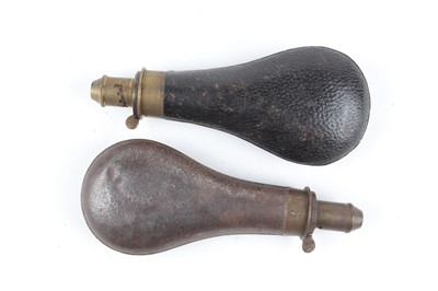 Lot 1018 - Two metal powder flasks