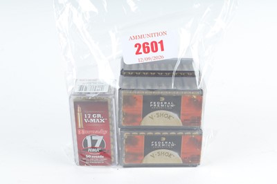 Lot 2601 - (S1) 200 x .17 Hmr Federal Premium 17gr V-Shok...