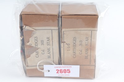 Lot 2605 - Quantity of .303 blanks cartridges Belgian...