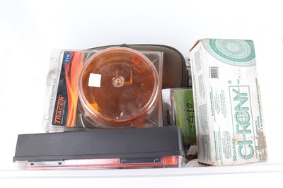 Lot 1336 - Assorted items to inc. green canvas cartridge...