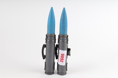 Lot 2606 - Two inert 27mm Mauser cannon shells
