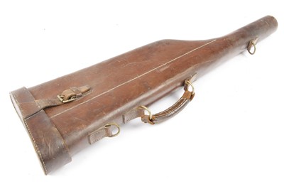 Lot 1470 - A brown leather leg-o-mutton case, for 29 ins...