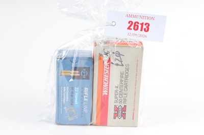 Lot 2613 - (S1) 5 x .22 Hornet PPu 45gr cartridges; 23 x ....