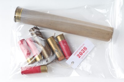 Lot 2036 - (S2) Punt gun primed case together with...