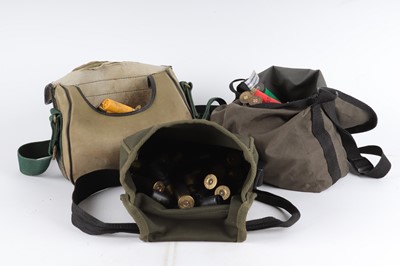 Lot 2043 - (S2) Three cartridge bags: 70 x 20 bore No.4...