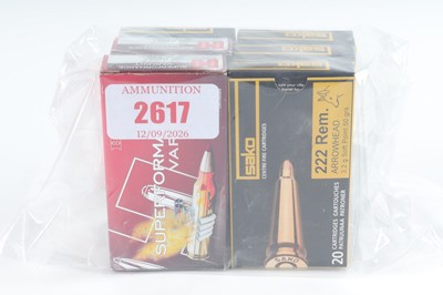 Lot 2617 - (S1) 108 x .222 Rem. cartridges (68 x Sako...