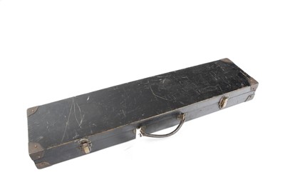 Lot 1474 - Wooden gun case, lined interior fitted for 28...