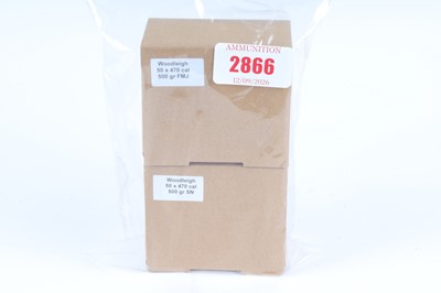 Lot 2866 - 100 x .470 cal Woodleigh 500gr heads for...