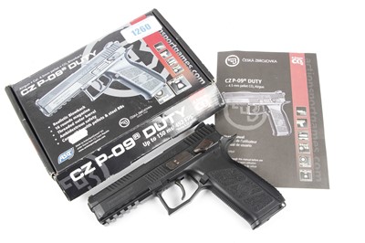 Lot 1260 - 4.5mm ASG CZ P-09 Duty CO2 air pistol, boxed,...