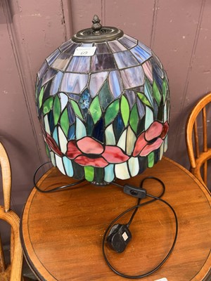 Lot 69 - A Tiffany style table lamp and shade