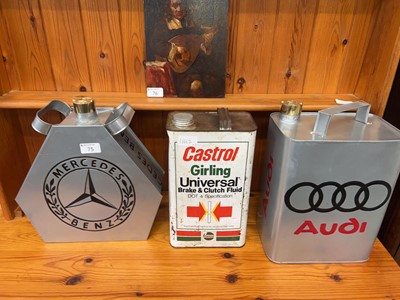 Lot 75 - Three oil cans