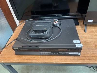 Lot 6 - Technics Hifi CD player and CD portable disk...