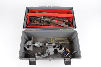 Lot 1351 - Grey toolbox of assorted gunsmithing tools