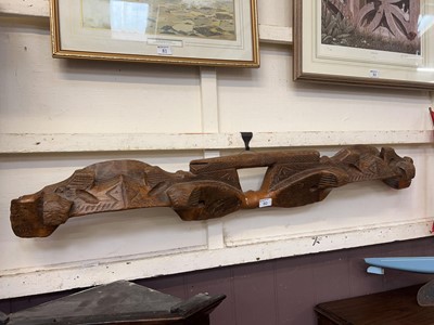 Lot 80 - An oriental carved yoke