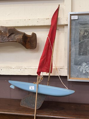 Lot 85 - A wood and metal pond yacht 'Swallow'