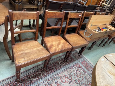 Lot 112 - Set of six oak railback chairs