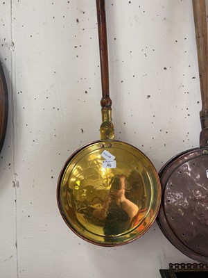 Lot 46 - Copper and brass bed pan