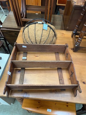 Lot 122 - Small mahogany wall hanging bookrack