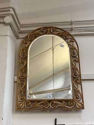 Lot 88 - A bevel glass open framed mirror