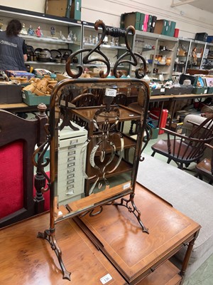 Lot 135 - Bevelled decorative mirror framed fire screen