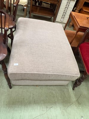 Lot 142 - Grey upholstered footstool