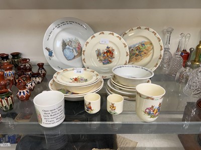 Lot 338 - An assortment of children's ceramic ware to...