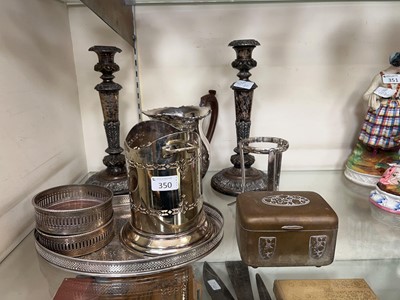 Lot 350 - Nine items of decorative metalware to include...