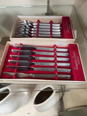 Lot 360 - Two boxed sets containing six 'Aztec' design...
