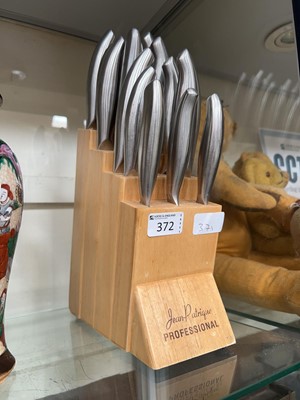 Lot 372 - A Jean-Patrique professional beech knife block...