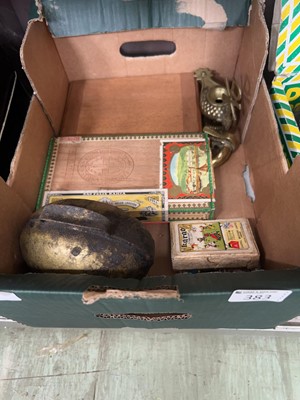 Lot 383 - A box containing assorted collectibles to...