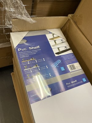 Lot 15 - Box of 3 Mastershelf PVC white floating...