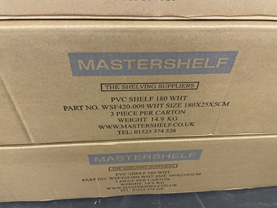 Lot 17 - Box of 3 Mastershelf PVC white floating...