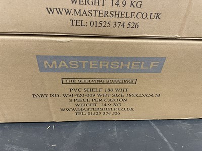 Lot 18 - Box of 3 Mastershelf PVC white floating...