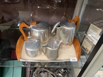 Lot 396 - A Picquot five piece tea set consisting of...
