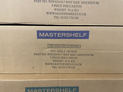 Lot 21 - 27 boxes of 3 Mastershelf white floating...
