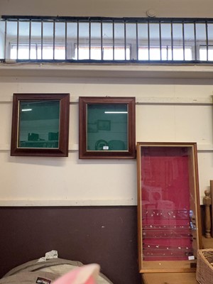Lot 182 - Three glazed wall display cabinets