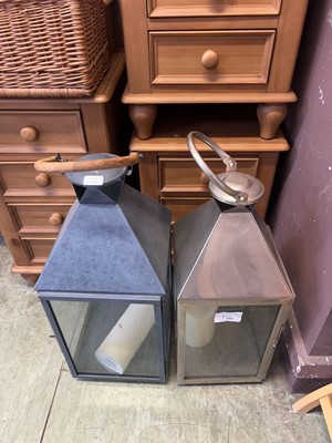 Lot 185 - Two garden candle lanterns