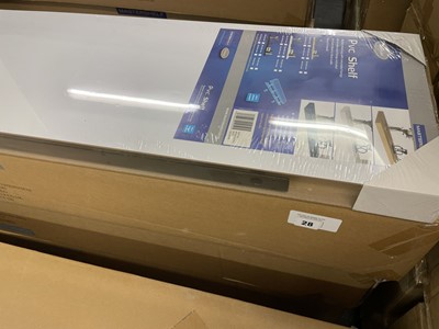 Lot 28 - 3 boxes of 3 Mastershelf white floating...