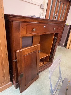 Lot 197 - A mahogany entertainment cabinet with drawer...