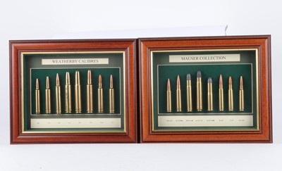 Lot 1101 - Seven framed and glazed prototype rifle...
