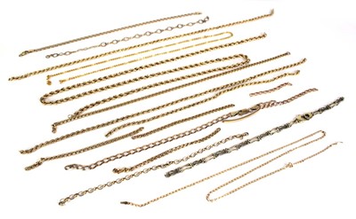 Lot 767 - A group of 9ct yellow gold and yellow metal...