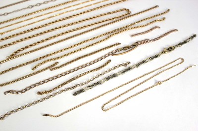 Lot 767 - A group of 9ct yellow gold and yellow metal...