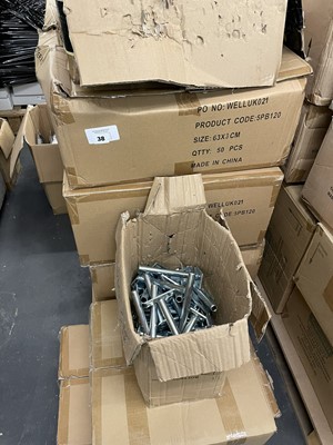 Lot 38 - 6 full and 3 part boxes of floating shelf wall...