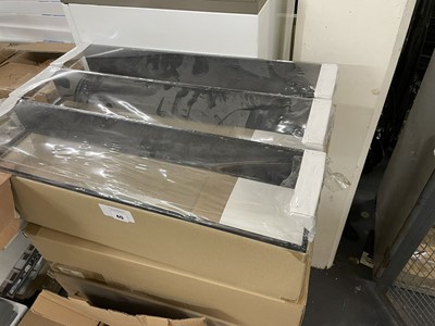 Lot 40 - 5.5 boxes of 6 Aquarium wall shelves in black