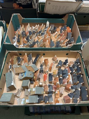 Lot 472 - Two trays of miniature model cottages by...