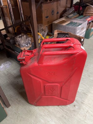 Lot 502 - A red painted jerry can
