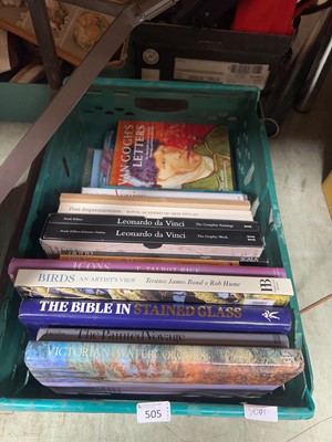 Lot 505 - A crate of assorted hard back books, mostly...